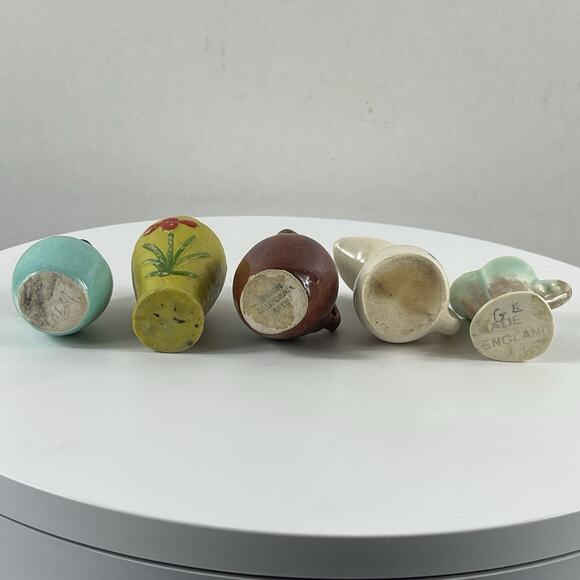 Miniature Ceramic Vases And Pitcher Lot Pottery Mix - Picture 6 of 7